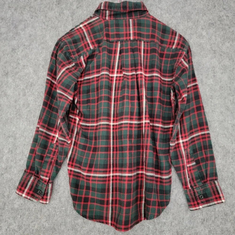 Ralph Lauren Shirt Boys 5 Green‎ Red Plaid Flannel Button Down Long Sleeve Pony